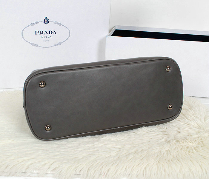 2014 Prada calf leather tote bag BN2603 grey